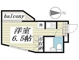 メゾン・ド・イザール ワンルームの間取図画像