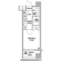 コンフォリア本所吾妻橋 1Kの間取図画像