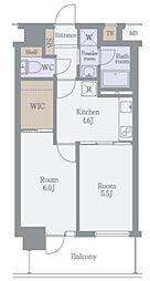 Risingplace錦糸町二番館 5階2DKの間取り