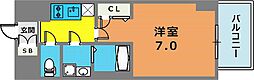 エスリード神戸元町ヒルズ 4階1Kの間取り