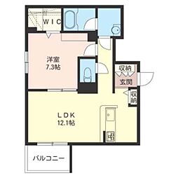 Residence二幸 1LDKの間取図画像