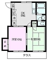 アネックス 2DKの間取図画像