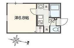 MELLAS北千住 1Kの間取図画像