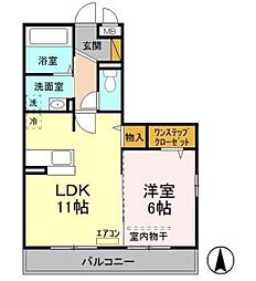 サンシャイン2 1LDKの間取図画像