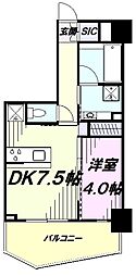 ラベレッツァフェリオ 1DKの間取図画像