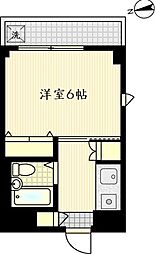 フェリオ小向 1Kの間取図画像