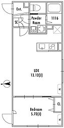 GRANPASEO明大前IV 1LDKの間取図画像