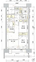 ＨＡＲＵＭＩ ＦＬＡＧ ＳＵＮ ＶＩＬＬＡＧＥ Ｃ棟 5階2SLDKの間取り