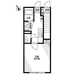 アムール　エタン 1階1Kの間取り