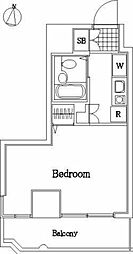 日神パレステージ石川町 1Kの間取図画像