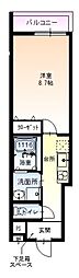フシパレス西宮戎1番館 1Kの間取図画像