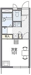 レオパレスエスポワール 1Kの間取図画像
