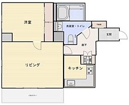 大塚台ハウスアネックス 1LDKの間取図画像