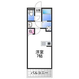 WESTLANDK ワンルームの間取図画像
