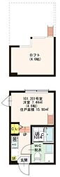 ハーモニーテラス綾瀬 ワンルームの間取図画像