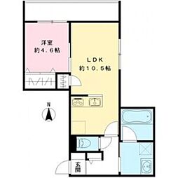 Ys Court 2 1LDKの間取図画像