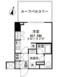 パークリュクス清澄白河 1Kの間取図画像