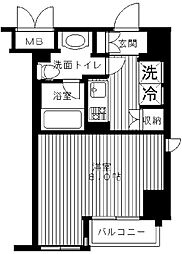 セリーズ門前仲町 7階1Kの間取り