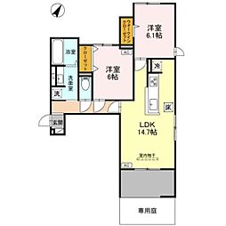 STグランツ 2LDKの間取図画像