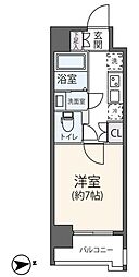 リージア代々木 1Kの間取図画像