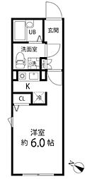 Brancheメグロ ワンルームの間取図画像