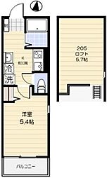 ベレッツア中板橋 1Kの間取図画像