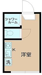 世田谷Hathaway ワンルームの間取図画像