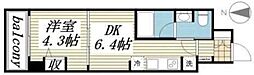 creal門前仲町2 1DKの間取図画像