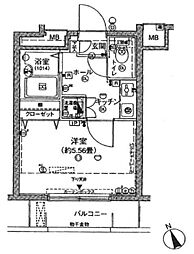 シンシア蒲田ステーションプラザ 1Kの間取図画像