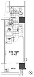 パークハビオ赤坂タワー 1Kの間取図画像
