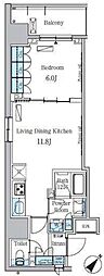 パークアクシス東日本橋ステーションゲート 1LDKの間取図画像