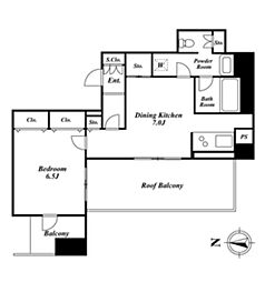 プレミアステージ内神田 1DKの間取図画像