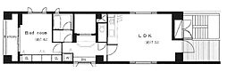 FLEG恵比寿Secondo 1LDKの間取図画像