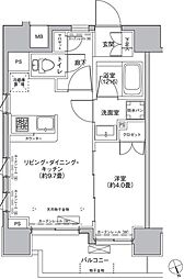 ラ・オ・モンターニュ 2階1LDKの間取り