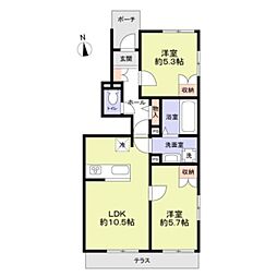 フォレストメゾン光音寺 2LDKの間取図画像
