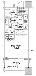 コンフォリア笹塚 1Kの間取図画像