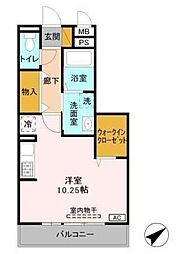 リバーハイツ幕張 ワンルームの間取図画像