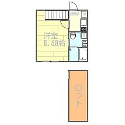 Luonto古淵 1Kの間取図画像