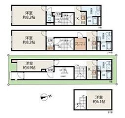 Domani目黒本町 1階1LDKの間取り