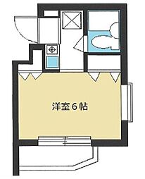 シルク宮崎台 1Kの間取図画像