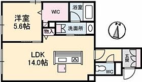 ル　クレール A0102 ｜ 広島県広島市南区仁保３丁目7-4（賃貸アパート1LDK・1階・48.71㎡） その2