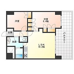フェルティ・シャトー大阪 2LDKの間取図画像