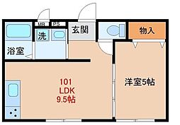 ルアーナみやのぎ 1LDKの間取図画像