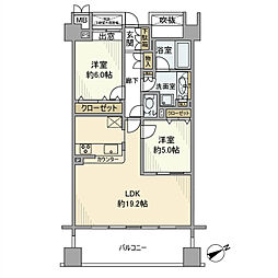 ベイサイドステージ東京 2LDKの間取図画像