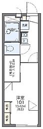 レオパレスフリーダム 1Kの間取図画像