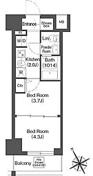 COMFORIALIV根岸二丁目 2Kの間取図画像