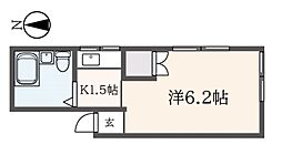 プリティメゾン ワンルームの間取図画像