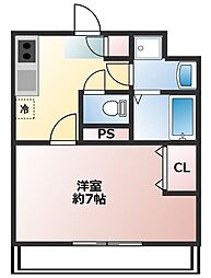 フェリーチェ 1Kの間取図画像