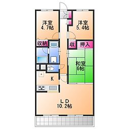 サンモリッツ日根野 3LDKの間取図画像
