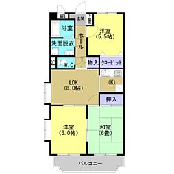 ソレイユ・ヴィラ 3DKの間取図画像